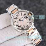 Best Replica Cartier Ballon Bleu Swiss Quartz Watches 2-Tone Rose Gold MOP Dial